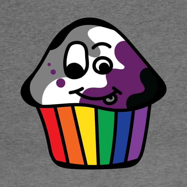 Asexual Pride Rainbow Cupcake by BiOurPride